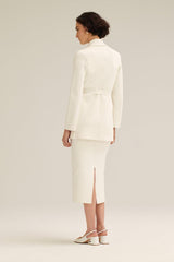 Jackets | Women Scanlan Theodore CREPE KNIT LOOSE TAILORED JACKET Cream