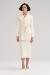 Jackets | Women Scanlan Theodore CREPE KNIT LOOSE TAILORED JACKET Cream