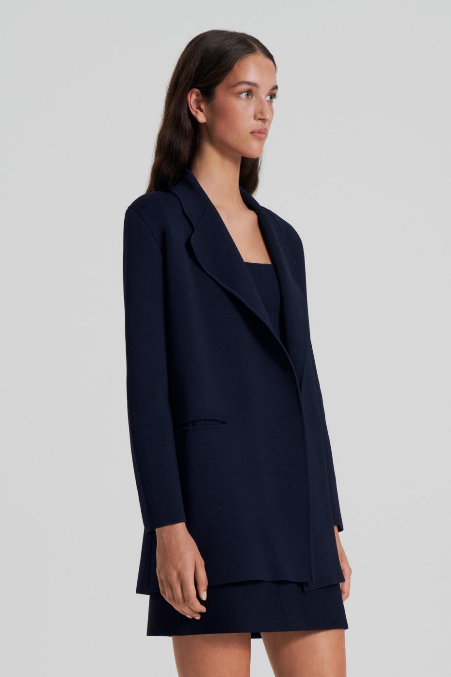 Jackets | Women Scanlan Theodore CREPE KNIT LOOSE TAILORED JACKET Navy