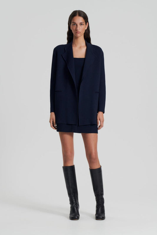 Jackets | Women Scanlan Theodore CREPE KNIT LOOSE TAILORED JACKET Navy
