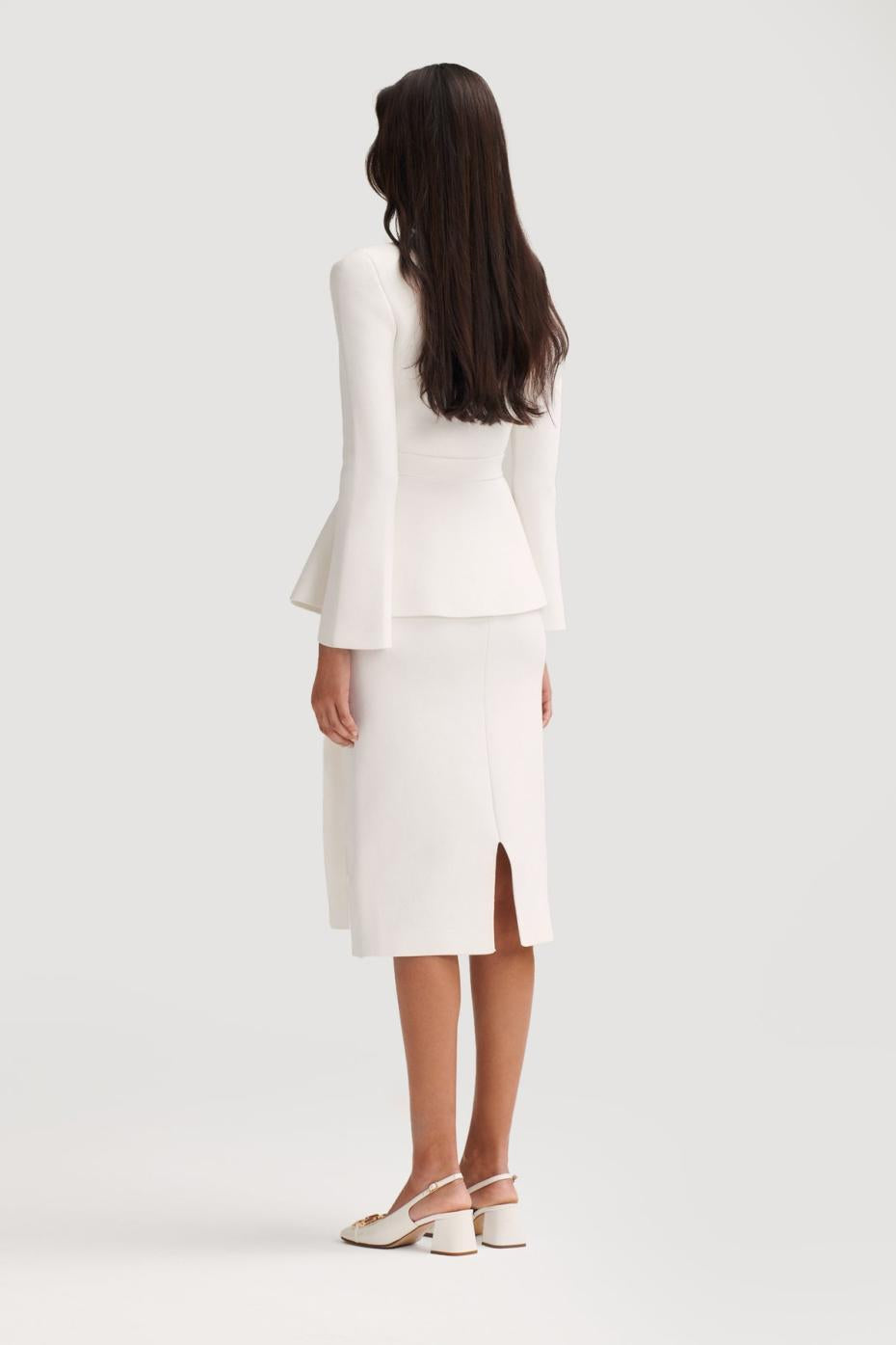 Jackets | Women Scanlan Theodore CREPE KNIT RUFFLE JACKET White