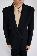 Jackets | Women Scanlan Theodore CREPE KNIT TAILORED BLAZER Black