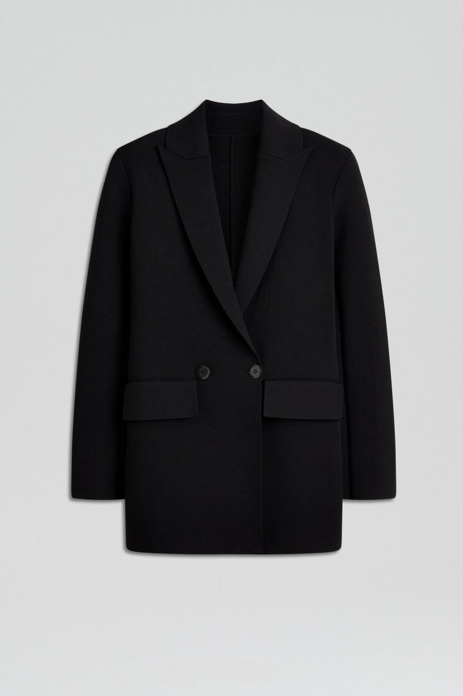 Jackets | Women Scanlan Theodore CREPE KNIT TAILORED BLAZER Black