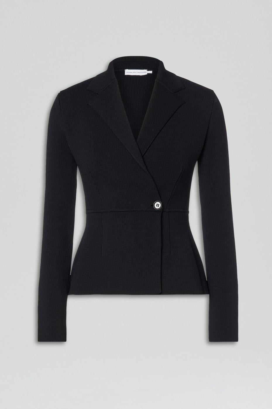 Jackets | Women Scanlan Theodore CREPE KNIT TAILORED JACKET Black