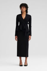 Jackets | Women Scanlan Theodore CREPE KNIT WRAP JACKET Black