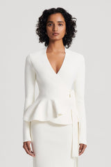 Jackets | Women Scanlan Theodore CREPE KNIT WRAP JACKET Cream
