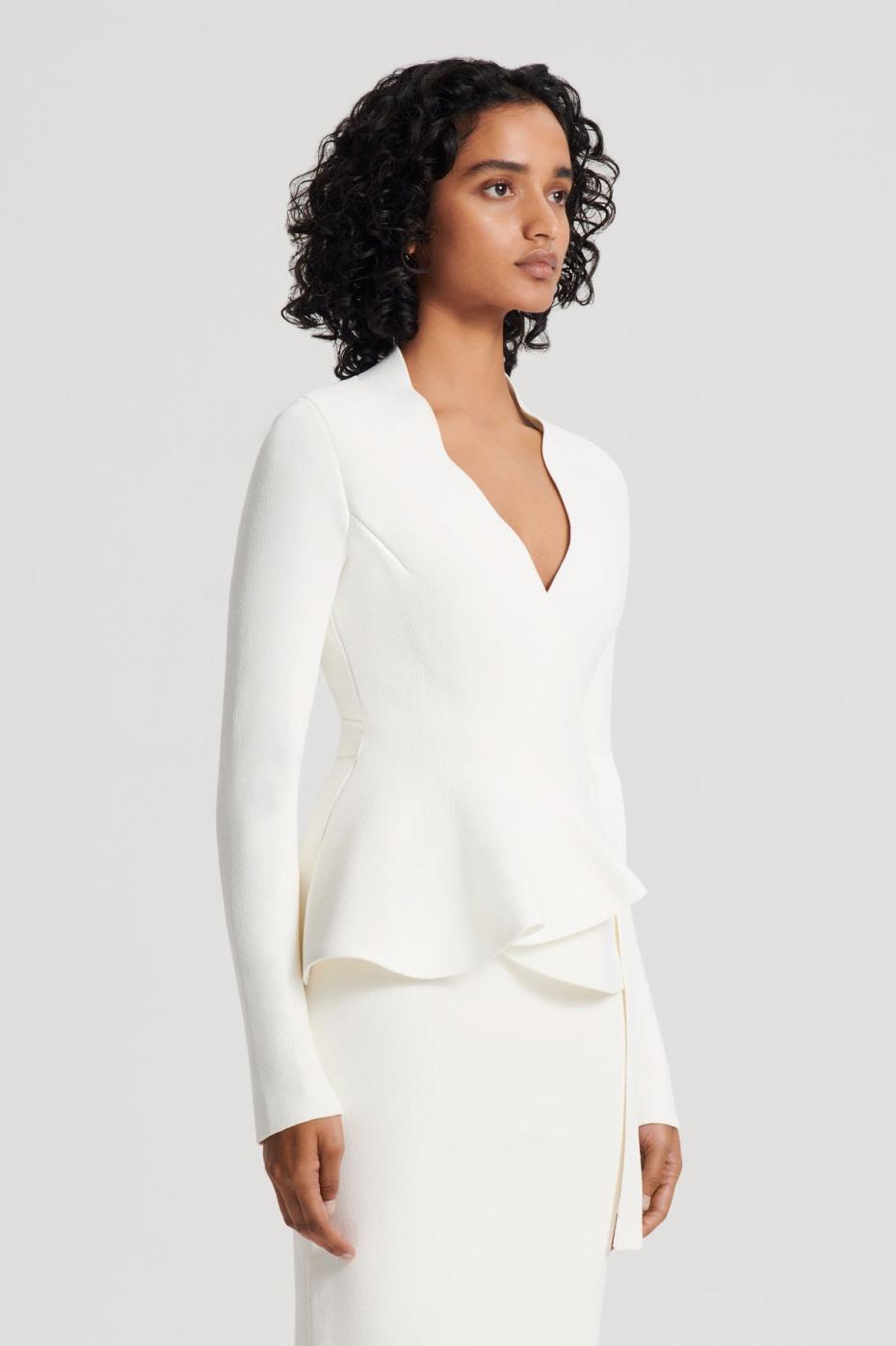 Jackets | Women Scanlan Theodore CREPE KNIT WRAP JACKET Cream