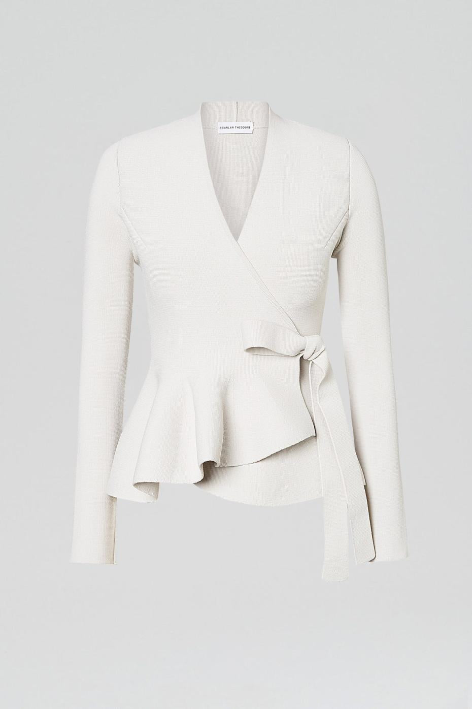 Jackets | Women Scanlan Theodore CREPE KNIT WRAP JACKET Cream