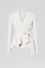 Jackets | Women Scanlan Theodore CREPE KNIT WRAP JACKET Cream