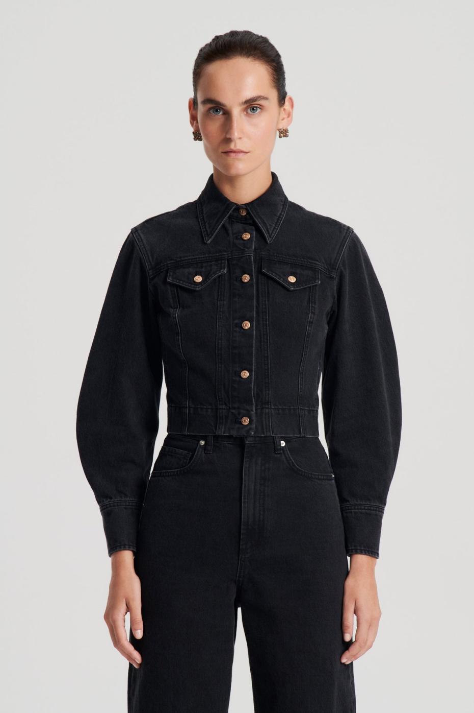 Jackets | Women Scanlan Theodore DENIM JACKET Washed.black.g