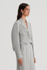 Jackets | Women Scanlan Theodore DRAPED TAILORED JACKET Pale.grey
