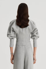 Jackets | Women Scanlan Theodore DRAPED TAILORED JACKET Pale.grey
