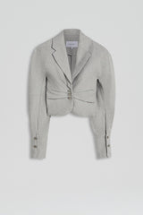 Jackets | Women Scanlan Theodore DRAPED TAILORED JACKET Pale.grey