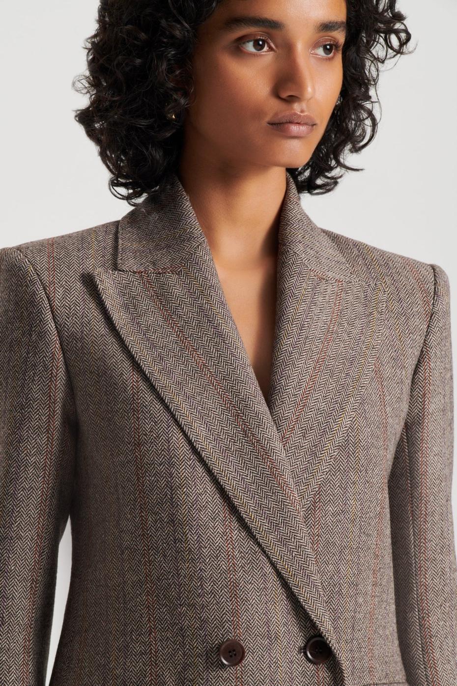 Jackets | Women Scanlan Theodore HERRINGBONE WEAVE JACKET Moro