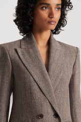 Jackets | Women Scanlan Theodore HERRINGBONE WEAVE JACKET Moro