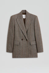Jackets | Women Scanlan Theodore HERRINGBONE WEAVE JACKET Moro