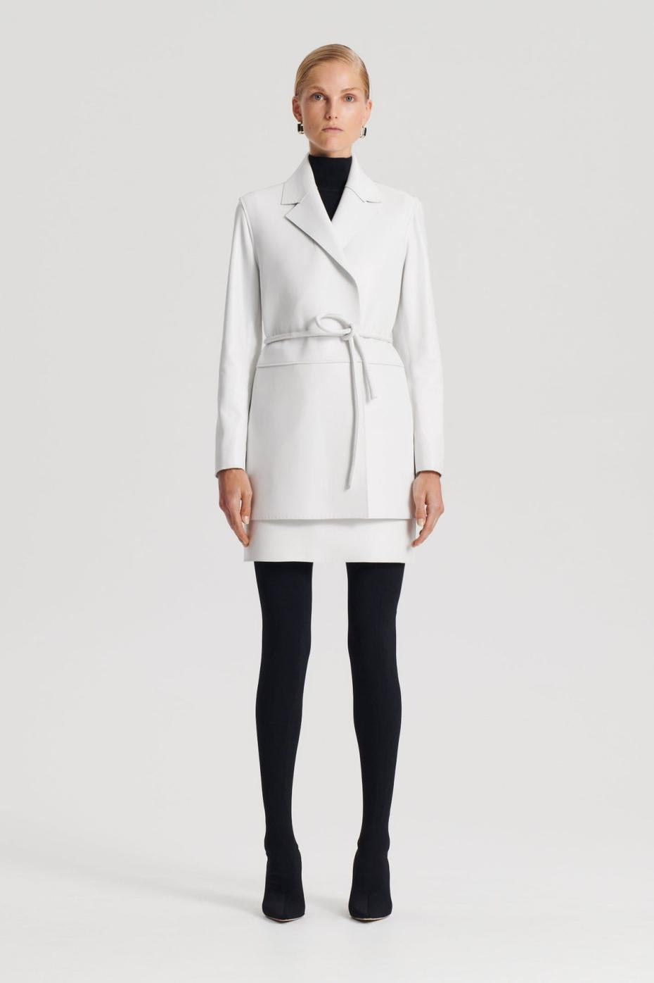 Jackets | Women Scanlan Theodore LEATHER BONDED JACKET White