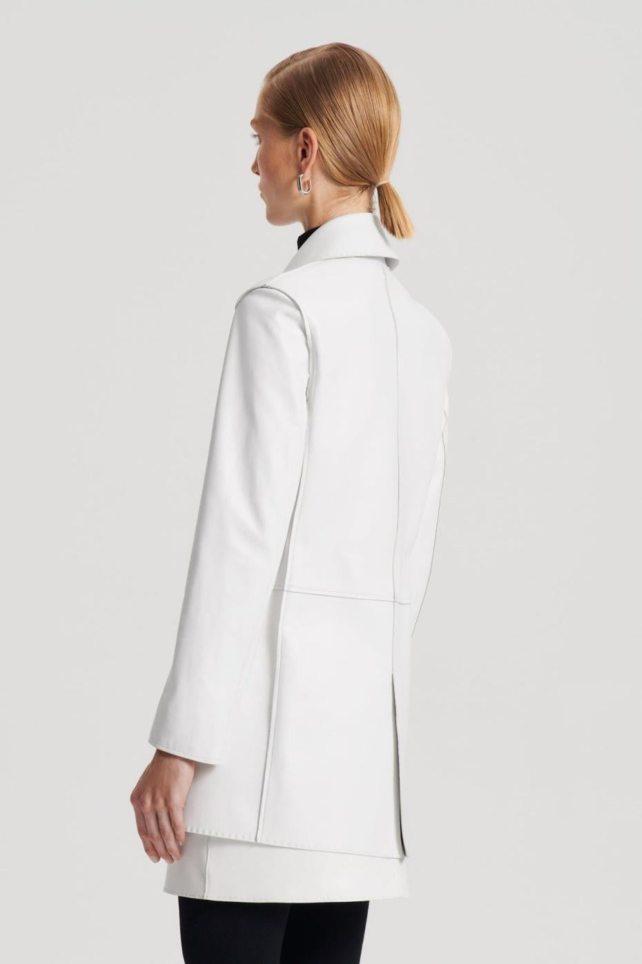 Jackets | Women Scanlan Theodore LEATHER BONDED JACKET White