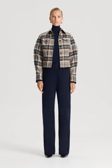 Jackets | Women Scanlan Theodore PLAID SHIRT JACKET Taupe