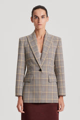 Jackets | Women Scanlan Theodore PLAID TAILORED JACKET Ginger