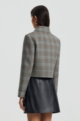 Jackets | Women Scanlan Theodore PLAID ZIP JACKET Black.white