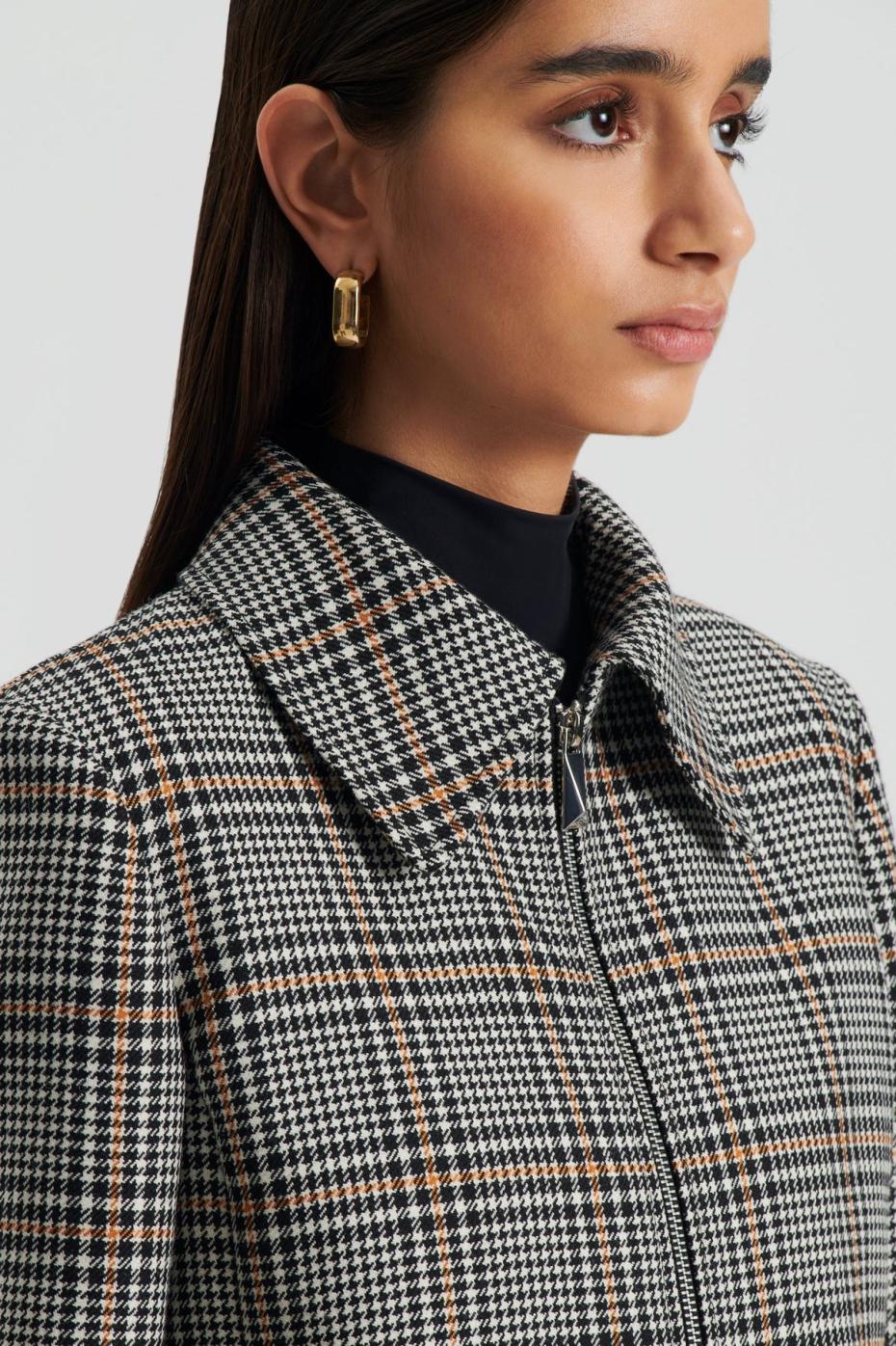 Jackets | Women Scanlan Theodore PLAID ZIP JACKET Black.white