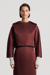 Jackets | Women Scanlan Theodore SATIN COCOON SLEEVE JACKET Burgundy