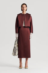 Jackets | Women Scanlan Theodore SATIN COCOON SLEEVE JACKET Burgundy