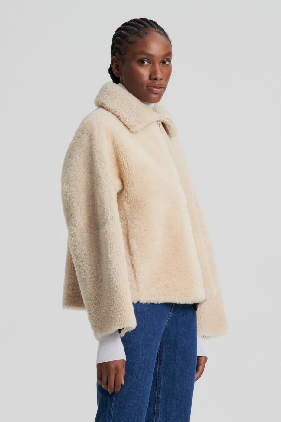 Jackets | Women Scanlan Theodore SHEARLING COCOON SLEEVE JACKET Beige