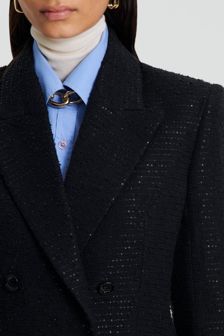 Jackets | Women Scanlan Theodore TAILORED SEQUIN JACKET Black