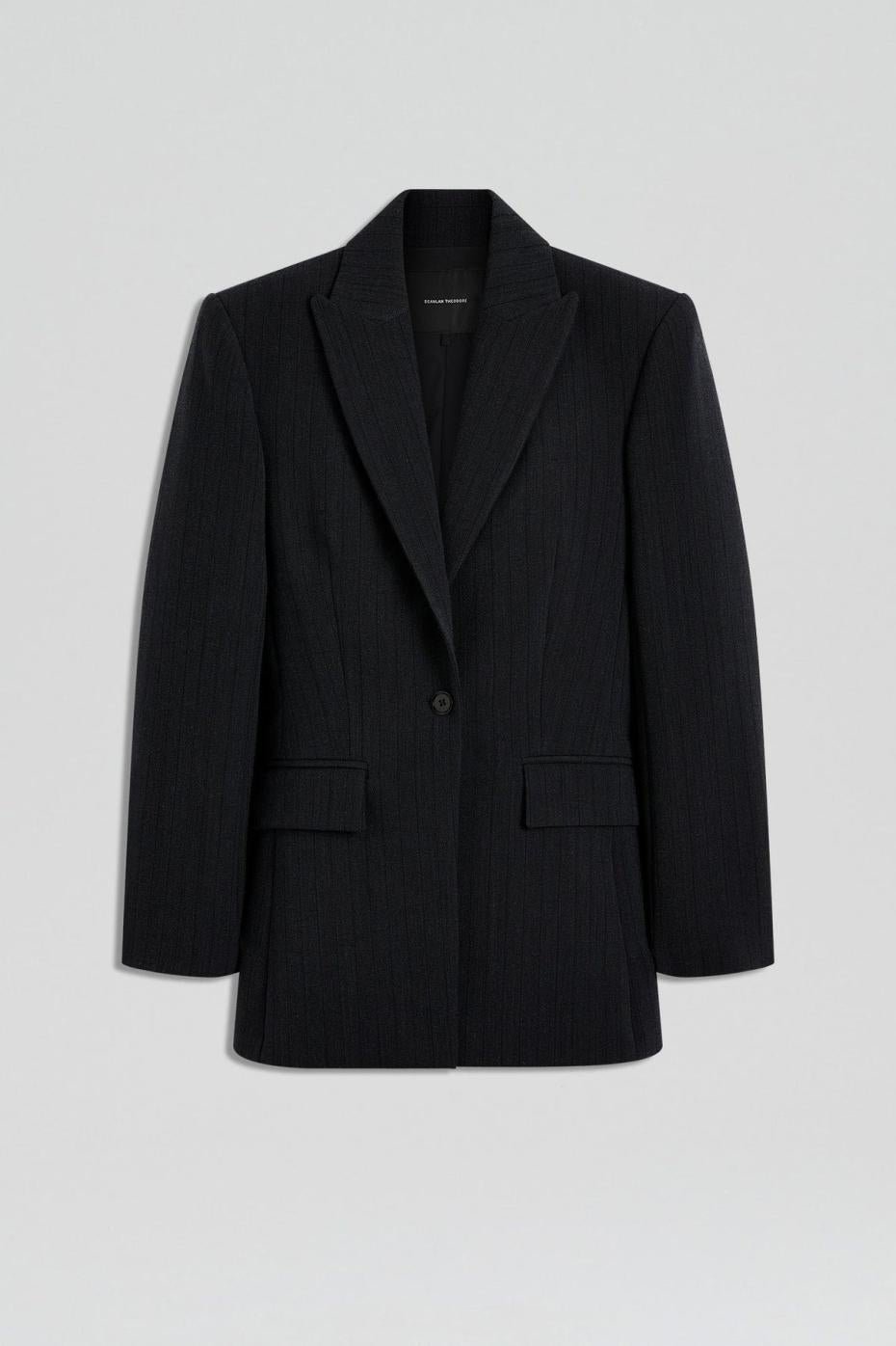 Jackets | Women Scanlan Theodore TAILORED STRIPE JACKET Charcoal