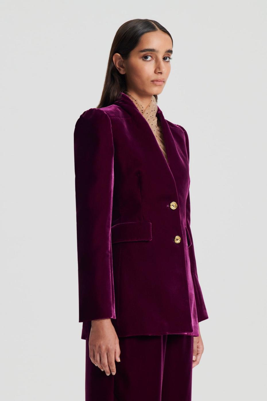 Jackets | Women Scanlan Theodore VELVET JACKET Mulberry