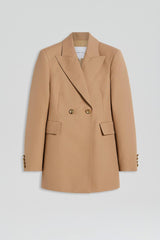 Jackets | Women Scanlan Theodore WOOL BARATHEA TWO BUTTON JACKET Camel