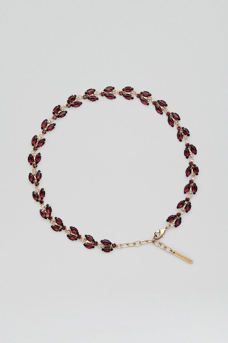 Jewelry | Women Scanlan Theodore CRYSTAL LEAF CHOKER Mulberry