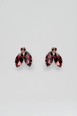 Jewelry | Women Scanlan Theodore CRYSTAL LEAF EARRINGS Mulberry