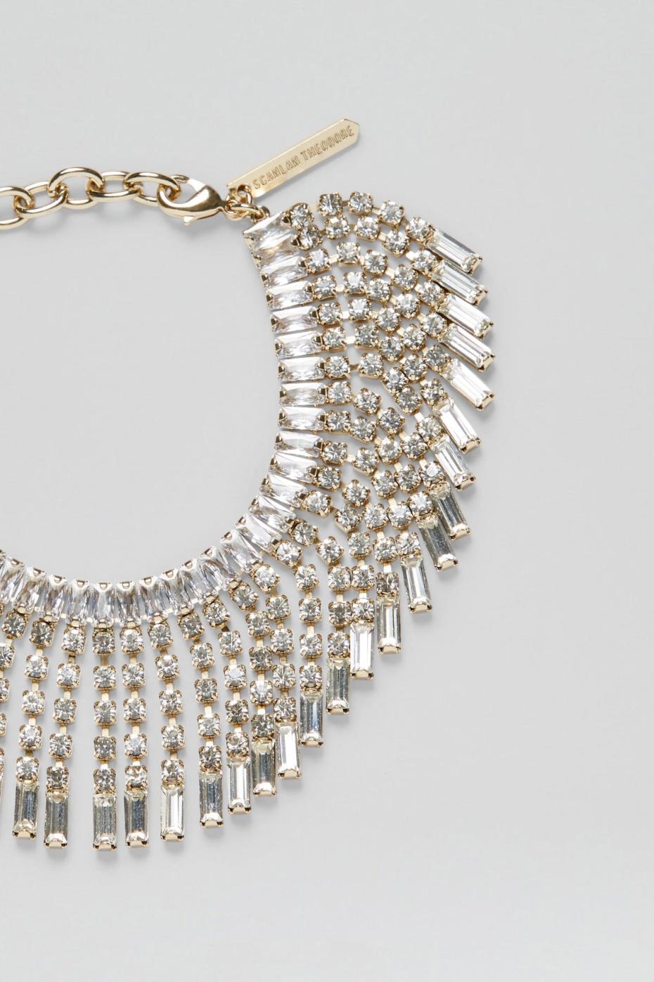 Jewelry | Women Scanlan Theodore DIAMANTE DECO FRINGE BRACELET Light.gold.crystal