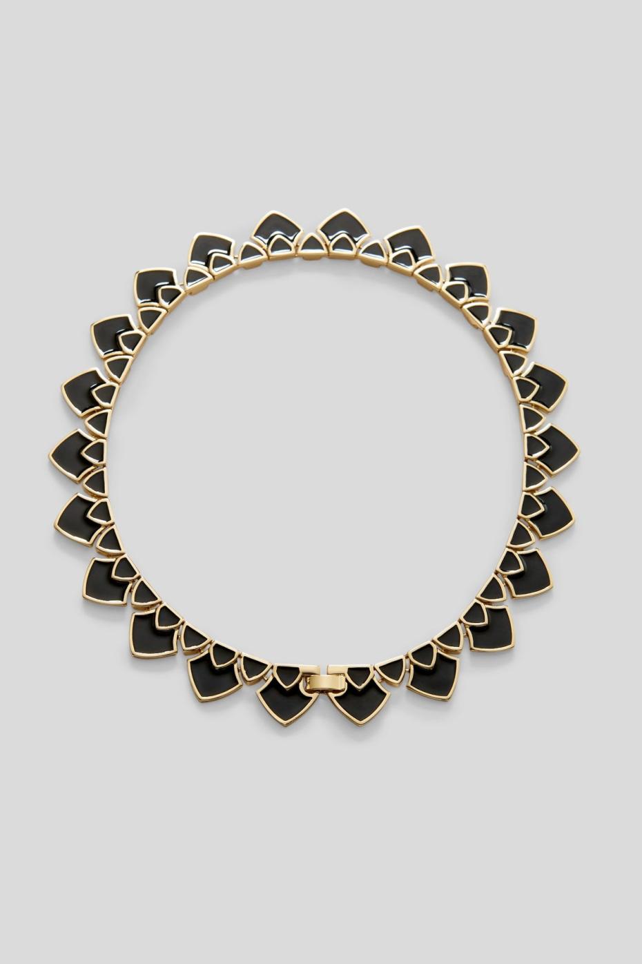 Jewelry | Women Scanlan Theodore ENAMEL TRIANGLE CHOKER Black