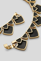 Jewelry | Women Scanlan Theodore ENAMEL TRIANGLE CHOKER Black