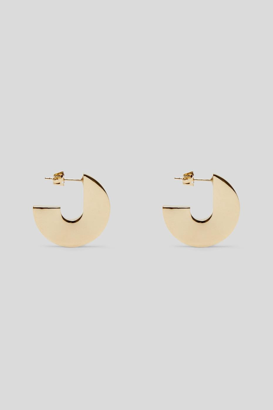 Jewelry | Women Scanlan Theodore FLAT HOOP EARRINGS Light.gold