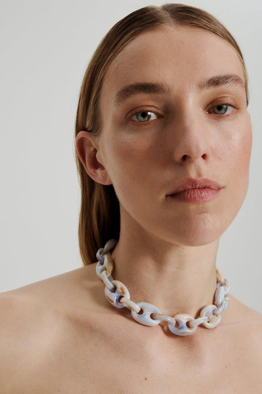Jewelry | Women Scanlan Theodore ITALIAN RESIN MARINER CHOKER Marble