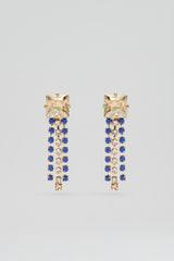 Jewelry | Women Scanlan Theodore OPAL STRASS FRINGE EARRINGS Cornflower