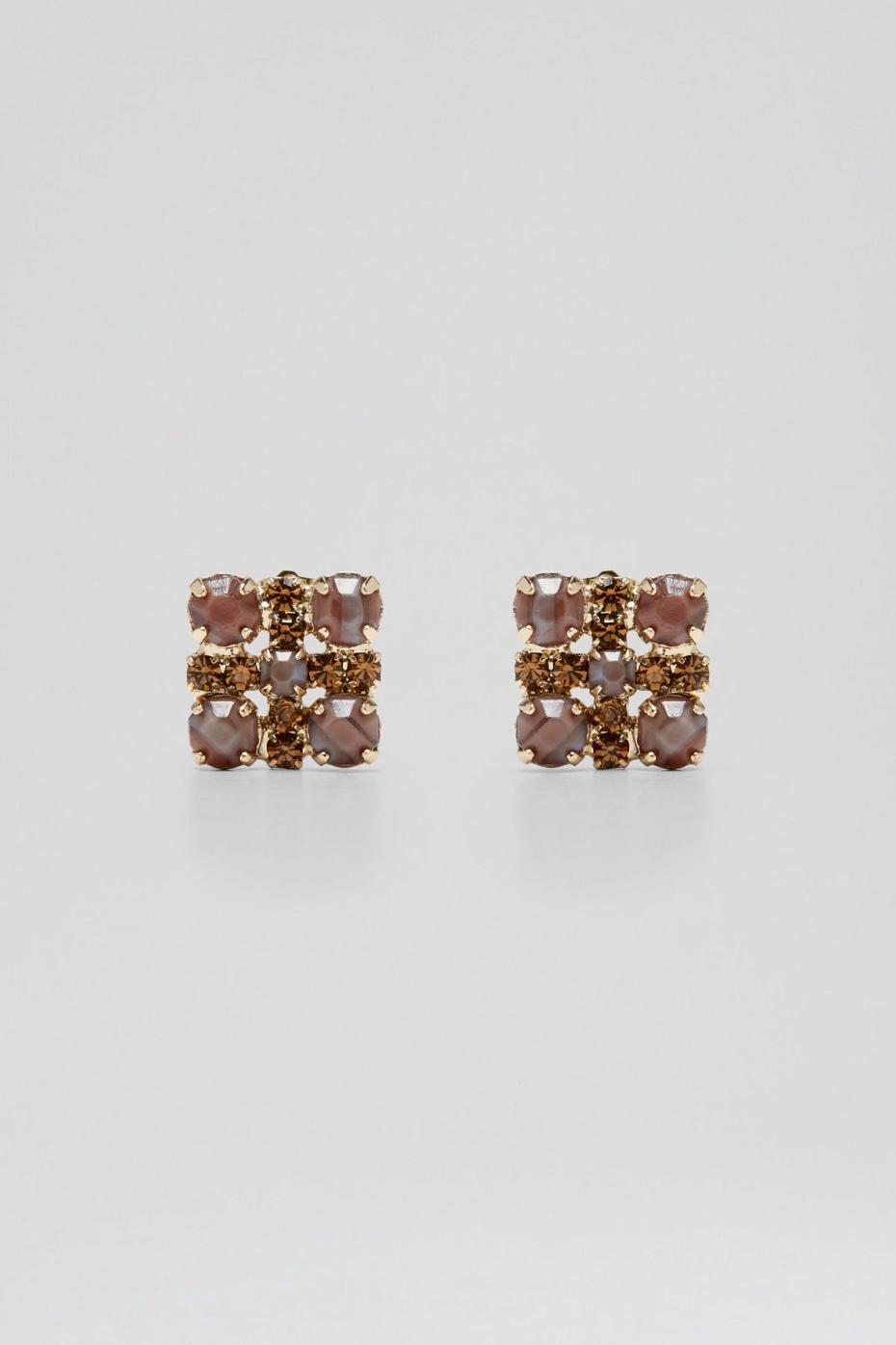 Jewelry | Women Scanlan Theodore OPAL STRASS STUDS Smoked.topaz