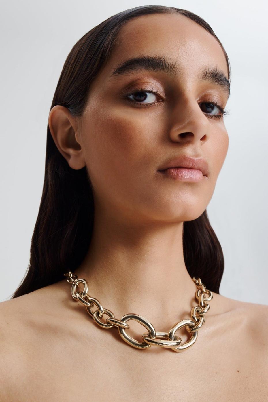 Jewelry | Women Scanlan Theodore OVAL LINK CHAIN CHOKER Light.gold