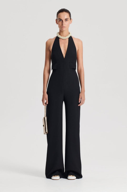 Jumpsuits | Women Scanlan Theodore WOOL BARATHEA JUMPSUIT Black