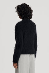 Knitwear | Women Scanlan Theodore BRUSHED MOHAIR WRAP CARDIGAN Black