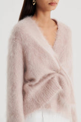 Knitwear | Women Scanlan Theodore BRUSHED MOHAIR WRAP CARDIGAN Mink