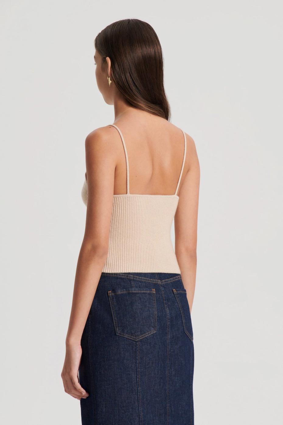 Knitwear | Women Scanlan Theodore CASHMERE CAMISOLE Oat