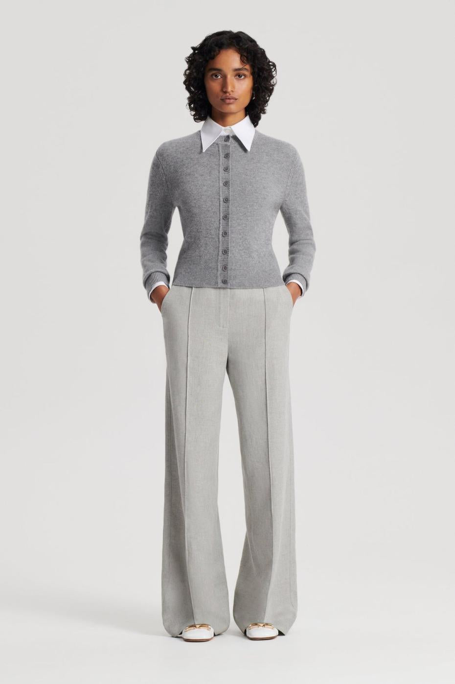 Knitwear | Women Scanlan Theodore CASHMERE CARDIGAN Grey.melange