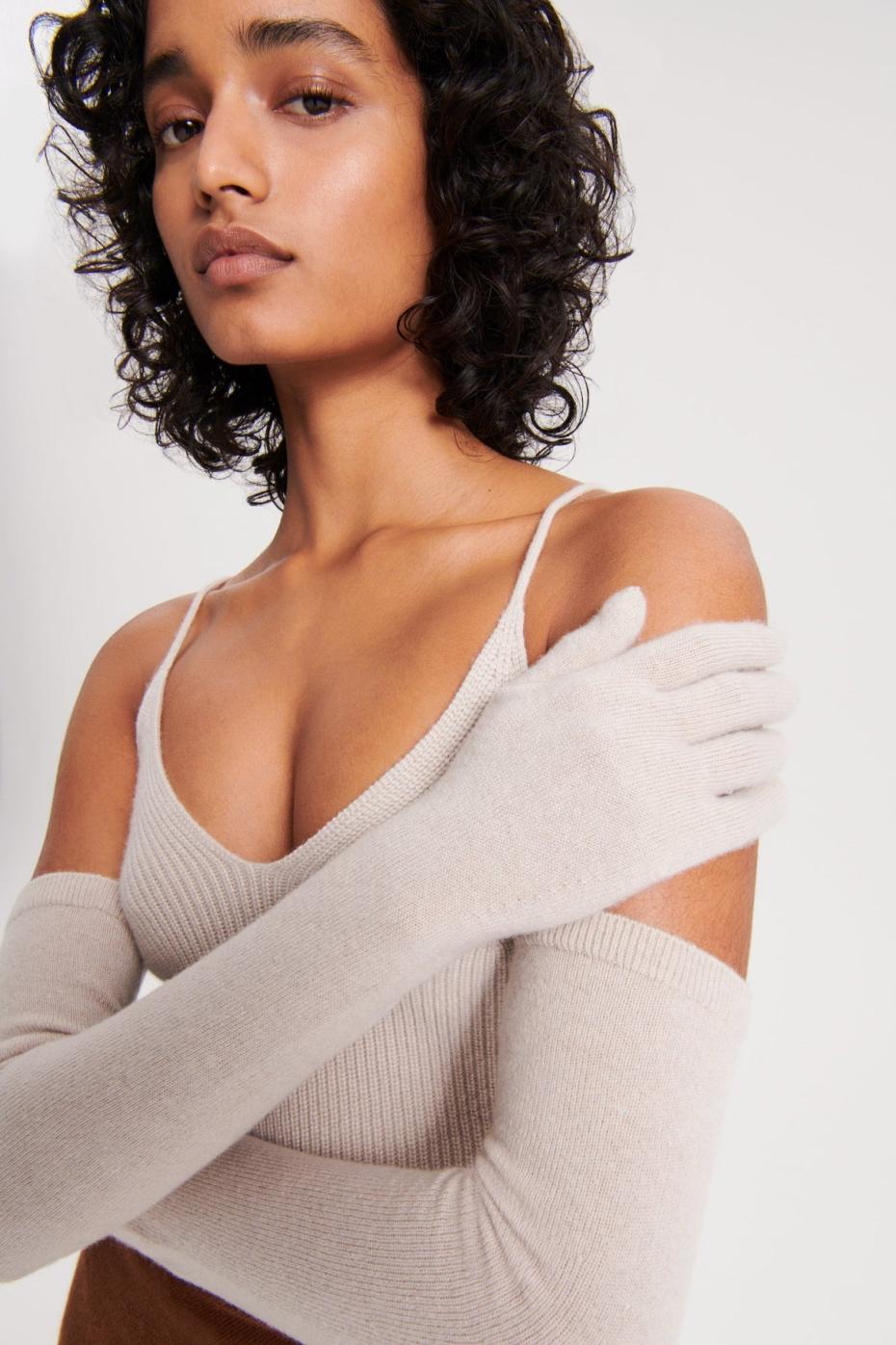 Knitwear | Women Scanlan Theodore CASHMERE GLOVES Dove