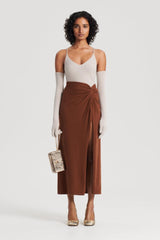 Knitwear | Women Scanlan Theodore CASHMERE SARONG SKIRT Spice
